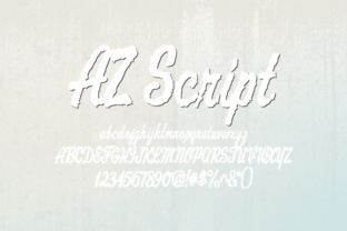 AZ Script: A Rough Edgy Typeface for Editorial Design