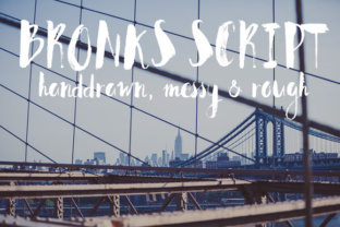 Bronks Script Font for Bold Craft Designs