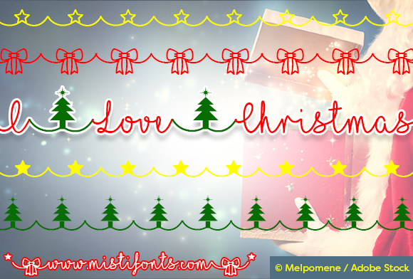 I Love Christmas Font for Festive Web Design