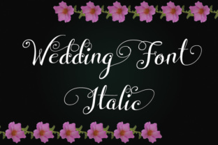 Wedding Font Italic Typeface for Crafters