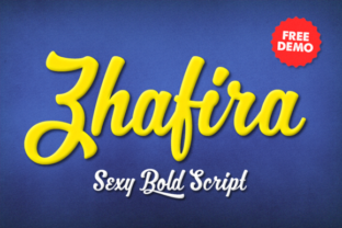 Zhafira Script: A Bold Typeface for Digital Headers
